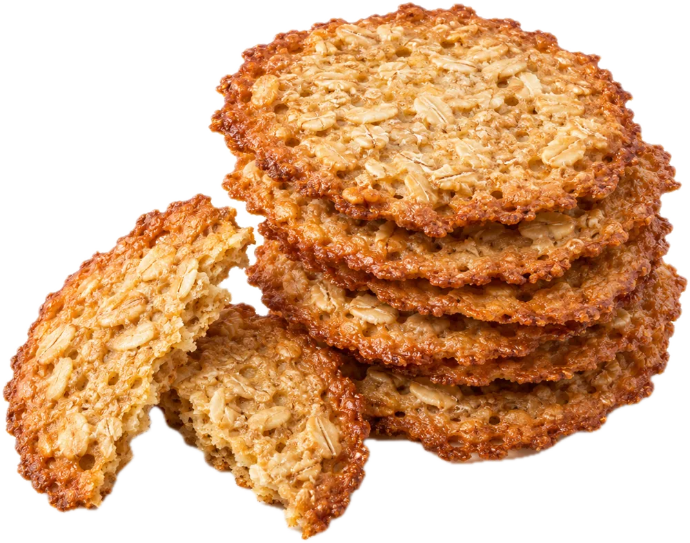 Pino ohuita kaurakeksejä